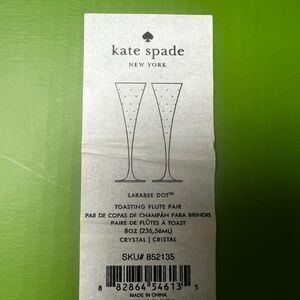 kate spade Crystal Toasting Flute Pair